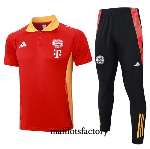 Nouveau Maillot d'entrainement Bayern Munich polo 2024/25 rouge Kit