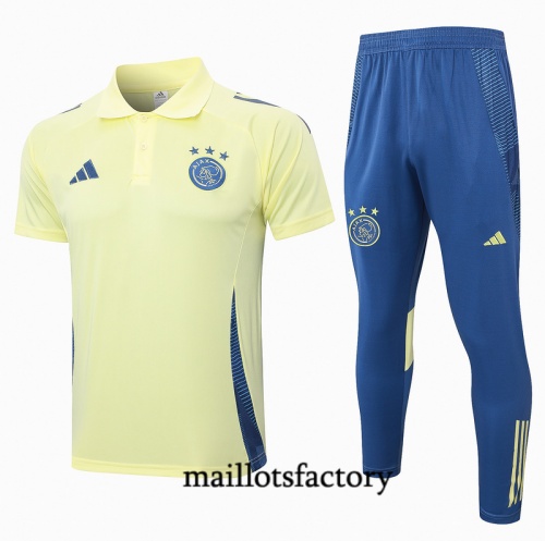 Soldes Maillot d'entrainement Paris PSG polo 2024/25 jaune clair Kit