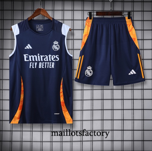 Site Maillot d'entrainement Real Madrid Debardeur 2024/25 bleu marine Kit