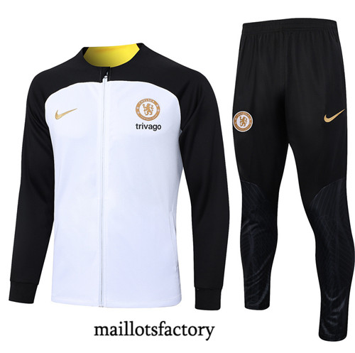 Maillotsfactory 3825 Veste Survetement Chelsea 2024/25 Blanc