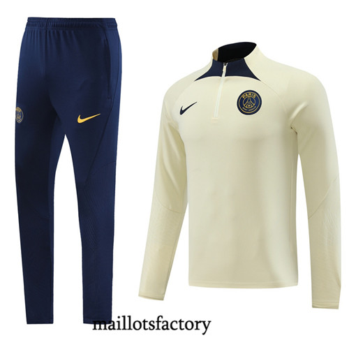Maillotsfactory 3786 Survetement Paris PSG 2024/25 blanc cassé