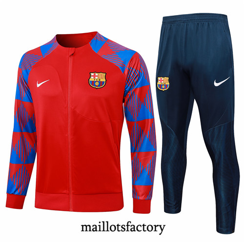 Maillotsfactory 3251 Veste Survetement Enfant Barcelone 2024/25 rouge