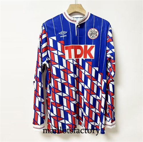 Maillot du AFC Ajax Retro1990 Exterieur Manche Longue