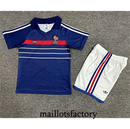 Soldes Maillot du Retro France Enfant 1982-84 Domicile
