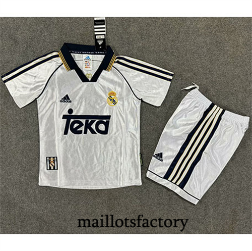Site Maillot du Retro Real Madrid Enfant 1998-00 Domicile