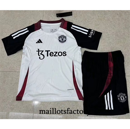 Site Maillot du Manchester United Enfant 2024/25 Training Blanc