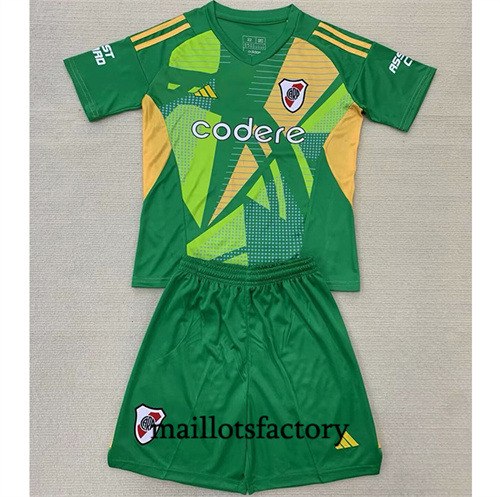 Soldes Maillot du River Plate Enfant 2024/25 Gardien De But Vert