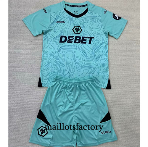 Soldes Maillot du Wolverhampton Enfant 2024/25 Gardien De But Bleu