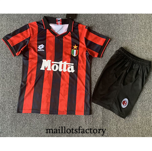 Soldes Maillot du Retro AC Milan Enfant 1993-94 Domicile