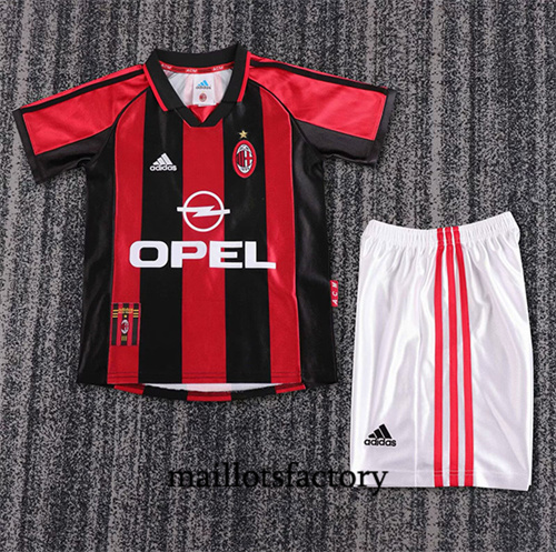 Nouveau Maillot du Retro AC Milan Enfant 1998-99 Domicile