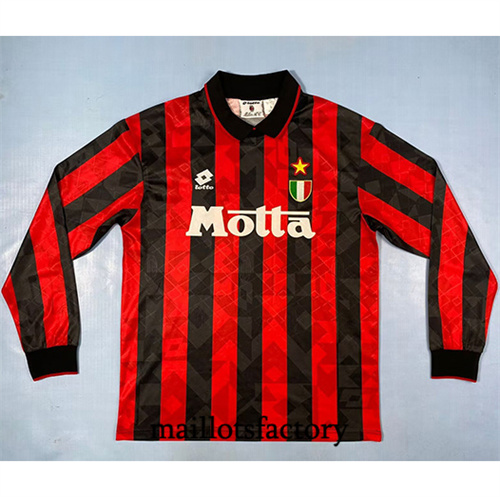 Achetez Maillot du Retro AC Milan 1994-95 Domicile Manche Longue