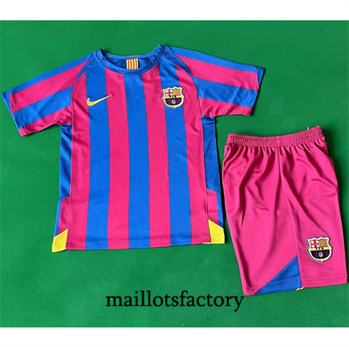 Soldes Maillot du Retro Barcelone Enfant 2005-06 Domicile League