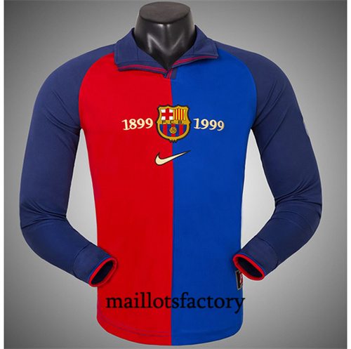 Nouveau Maillot du Retro Barcelone 1998-00 Domicile Manche Longue