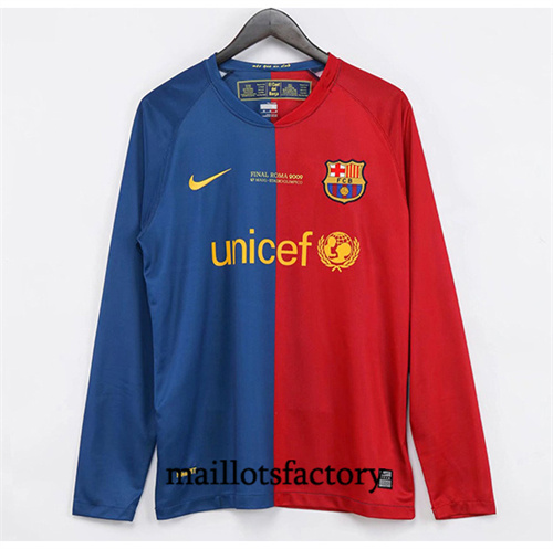 Grossiste Maillot du Retro Barcelone 2008-09 Domicile Manche Longue