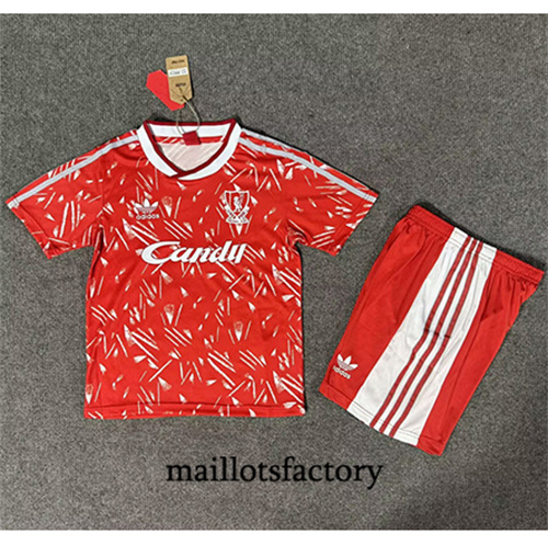 Soldes Maillot du Retro Liverpool Enfant 1989-91 Domicile