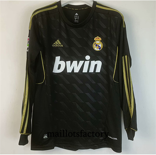 Soldes Maillot du Retro Real Madrid 2011-12 Exterieur Manche Longue