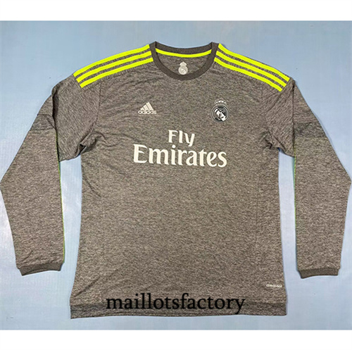 Grossiste Maillot du Retro Real Madrid 2015-16 Exterieur Manche Longue