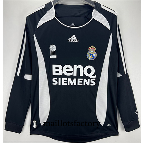 Soldes Maillot du Retro Real Madrid 2006-07 Third Manche Longue