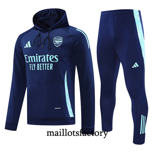 Achat Survetement Sweatshirt Arsenal à capuche 2024/25 bleu