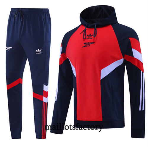 Grossiste Survetement Sweatshirt Arsenal à capuche 2024/25 rouge