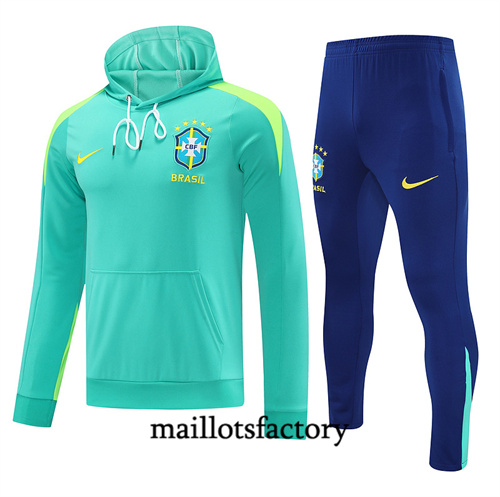 Nouveau Survetement Sweatshirt Brésil à capuche 2025/26 vert