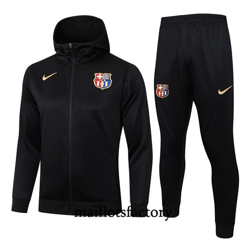 Soldes Veste Survetement Enfant à capuche Barcelone 2024/25 noir