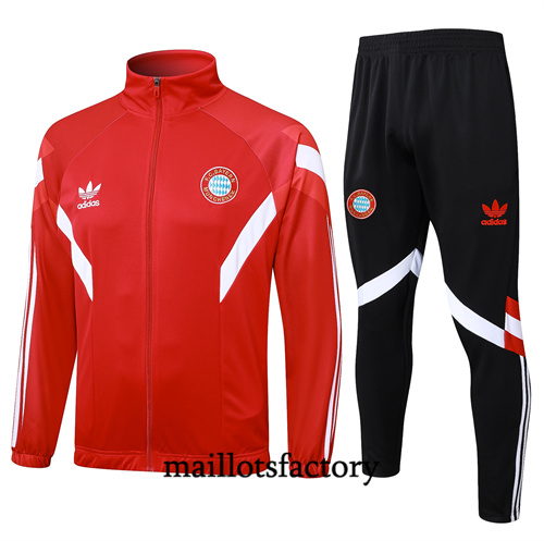 Grossiste Veste Survetement Enfant Bayern Munich 2024/25 rouge