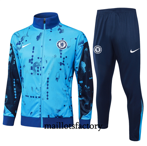 Grossiste Veste Survetement Enfant Chelsea 2024/25 bleu