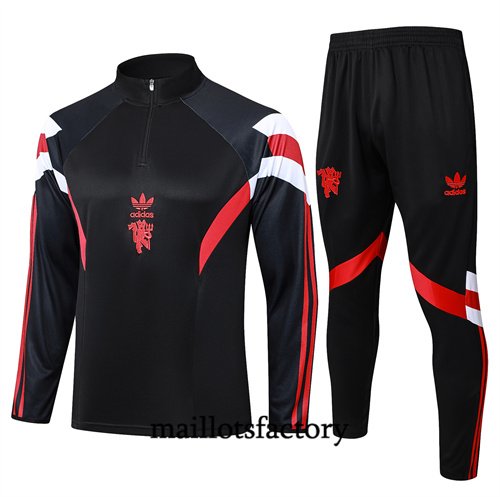 Grossiste Survetement Enfant Manchester United 2024/25 noir