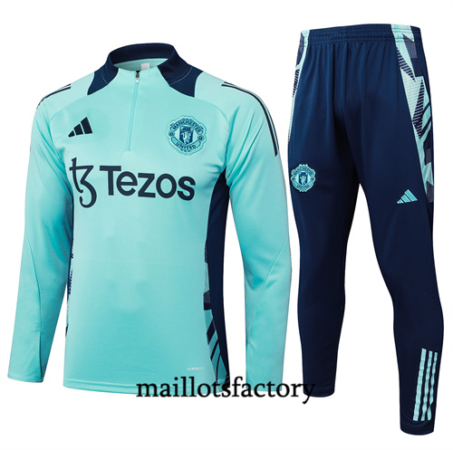 Nouveau Survetement Enfant Manchester United 2024/25 vert clair