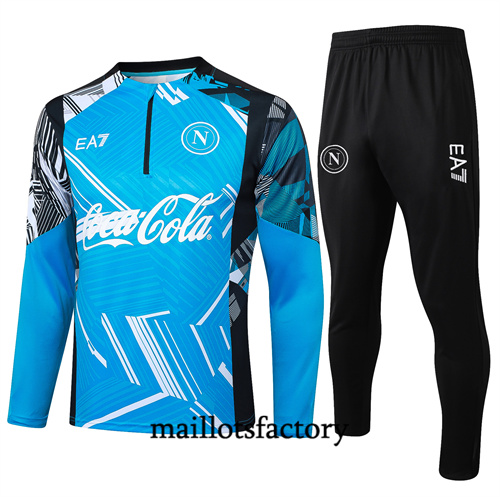 Soldes Survetement Enfant Napoli 2024/25 bleu