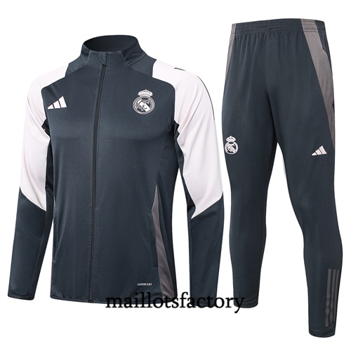 Nouveau Veste Survetement Enfant Real Madrid 2024/25 gris