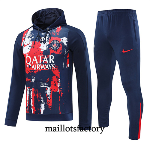 Achetez Survetement Sweatshirt Paris Saint Germain à capuche 2024/25 bleu royal
