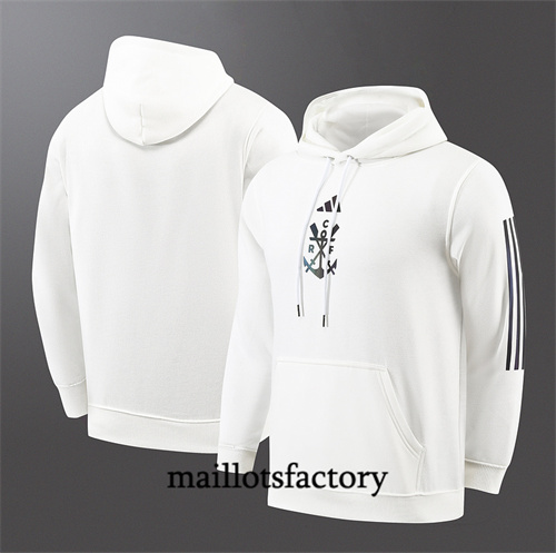 Soldes Veste Sweat A Capuche Flamengo 2024/25 Blanc