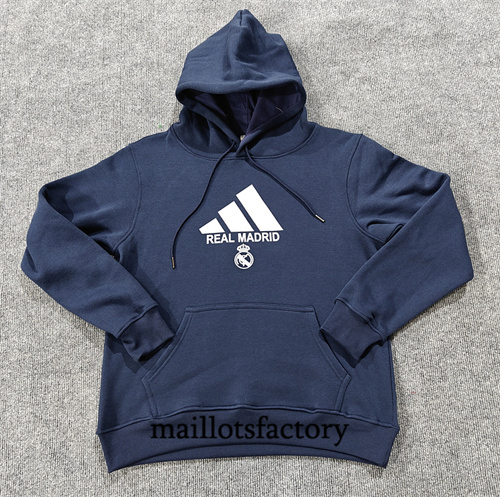 Grossiste Veste Sweat A Capuche Real Madrid 2024/25 bleu royal