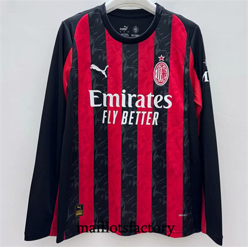 Maillot du AC Milan 2025/26 Domicile Manche Longue