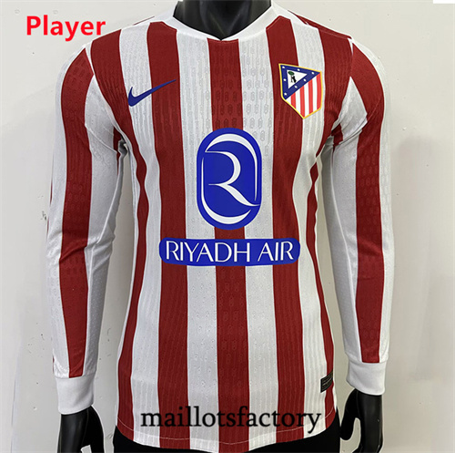 Maillot du Atletico Madrid Player 2025/26 Domicile Manche Longue