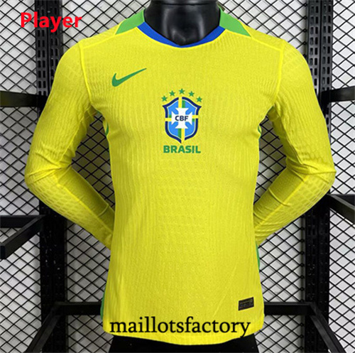 Maillot du Brésil Player 2025/26 Domicile Manche Longue