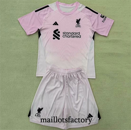 Maillot du Liverpool Enfant 2025/26 Gardien De But Rose