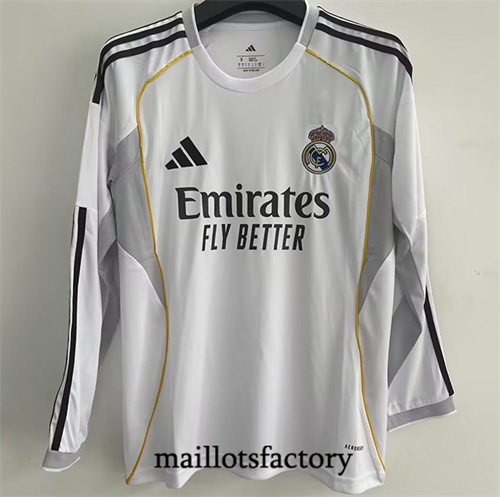 Maillot du Real Madrid 2025/26 Domicile Manche Longue