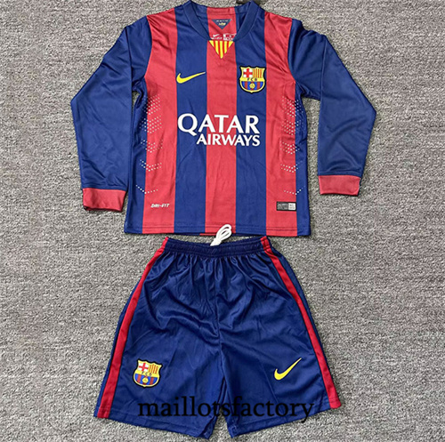 Maillot du Retro Barcelone Enfant 2014-15 Domicile Manche Longue