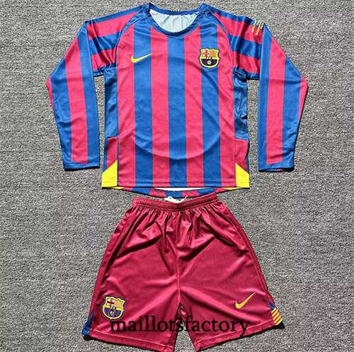 Maillot du Retro Barcelone Enfant ucl 2005-06 Domicile Manche Longue
