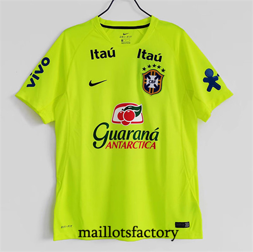 Maillot du Retro Brésil 2020 fluorescent Training Vert