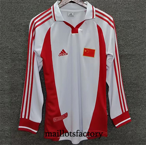 Maillot du Retro Chinese 2001 Manche Longue Blanc