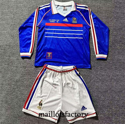 Maillot du Retro France Enfant 1998 Domicile Manche Longue
