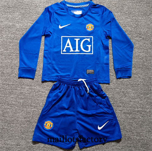 Maillot du Retro Manchester United Enfant 2008-09 Exterieur Manche Longue