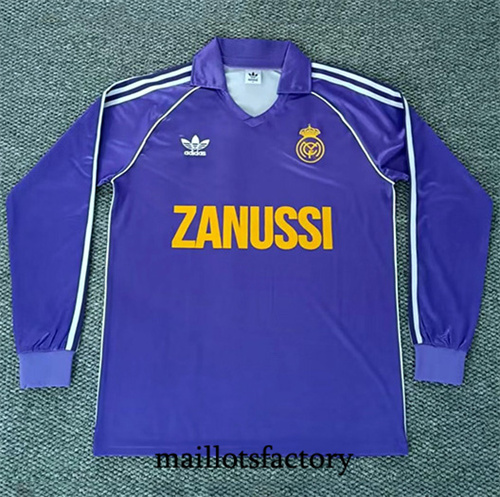 Maillot du Retro Real Madrid 1984-85 Exterieur Manche Longue