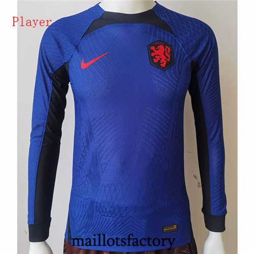 Maillots factory 23565 Maillot de Player Pays-Bas 2022/23 Exterieur Manche Longue Pas Cher Fiable