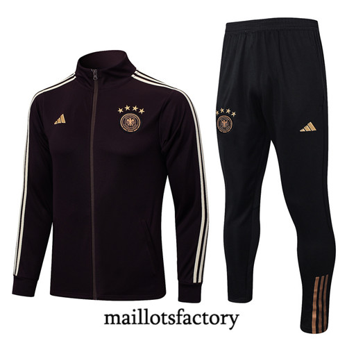 Achat Maillot du Veste Survetement Allemagne 2022/23 noir fac tory s0579