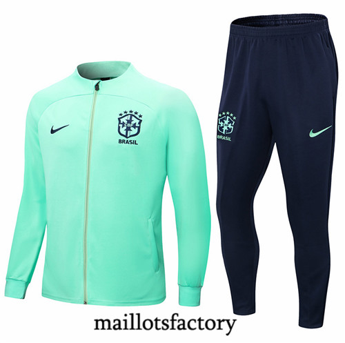 Maillots factory 23082 Veste Survetement du foot Bresil 2022/23 Pas Cher Fiable